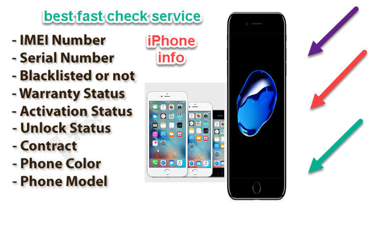 FAST iPhone info Check - IMEI / ESN / Blacklist / Carrier / Unlocked / Contract