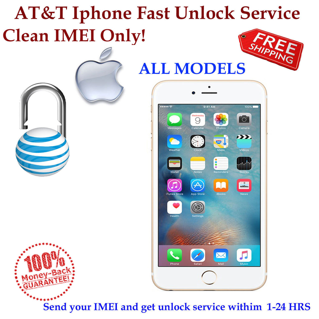 FAST FACTORY UNLOCK CODE FOR AT&T IPHONE 3 4S 5 5S 6 6s+ SE 7 CLEAN IMEI ONLY
